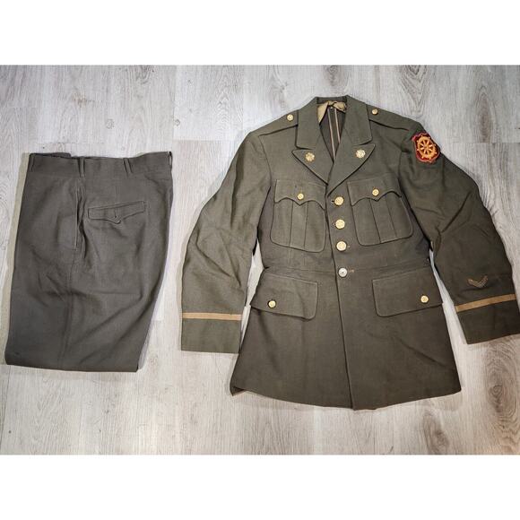 1942 WWII US ARMY OFFICER UNIFORM JACKET COAT - Picture 1 of 16